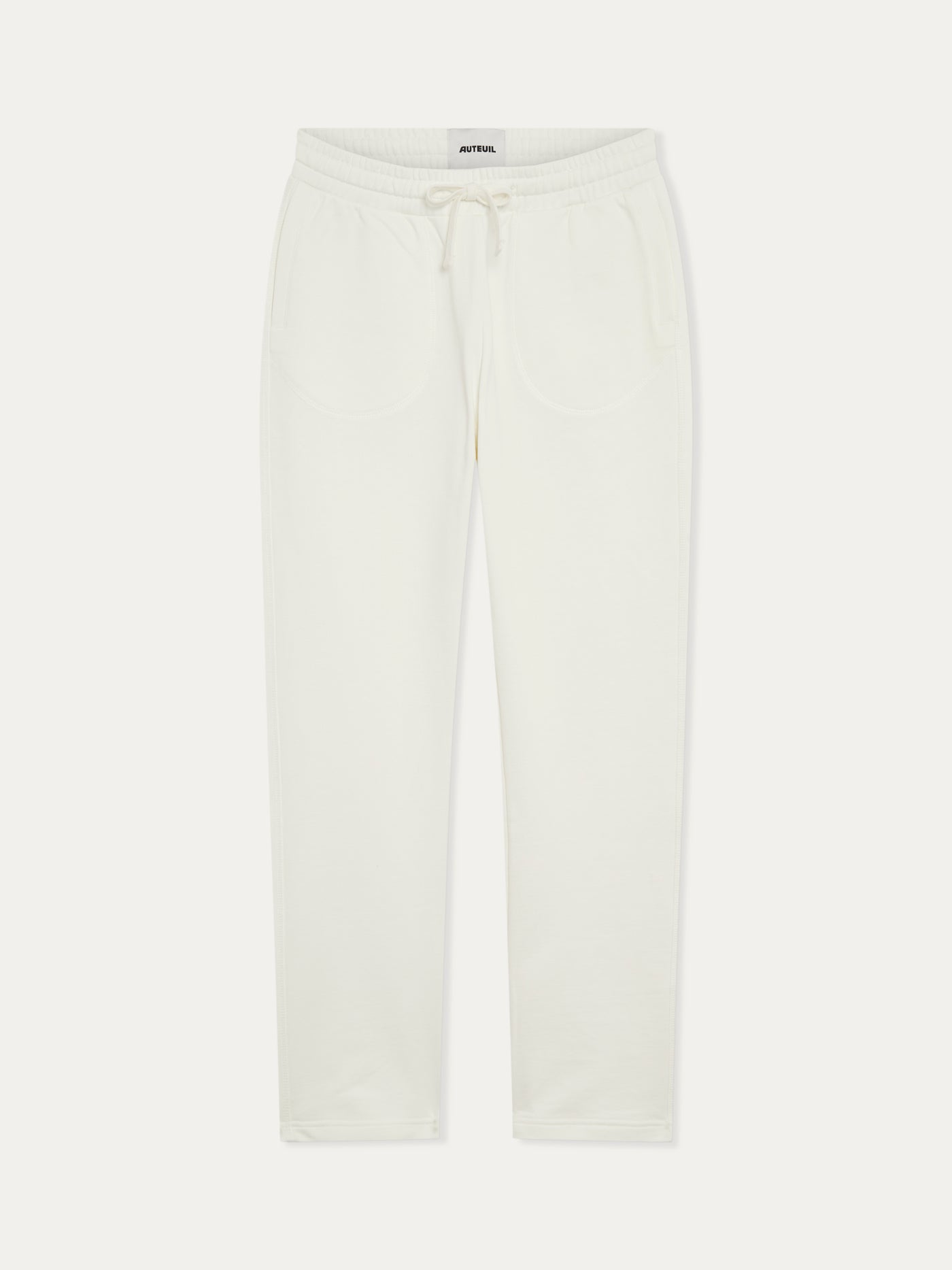 find the sweat pant auteuil foro white 1030, 100% recycled cotton, for tennis and lifestyle