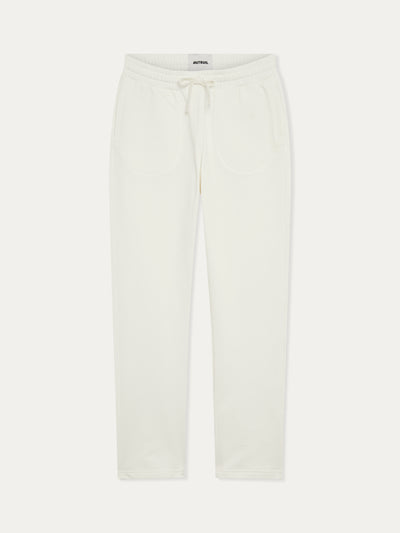 find the sweat pant auteuil foro white 1030, 100% recycled cotton, for tennis and lifestyle